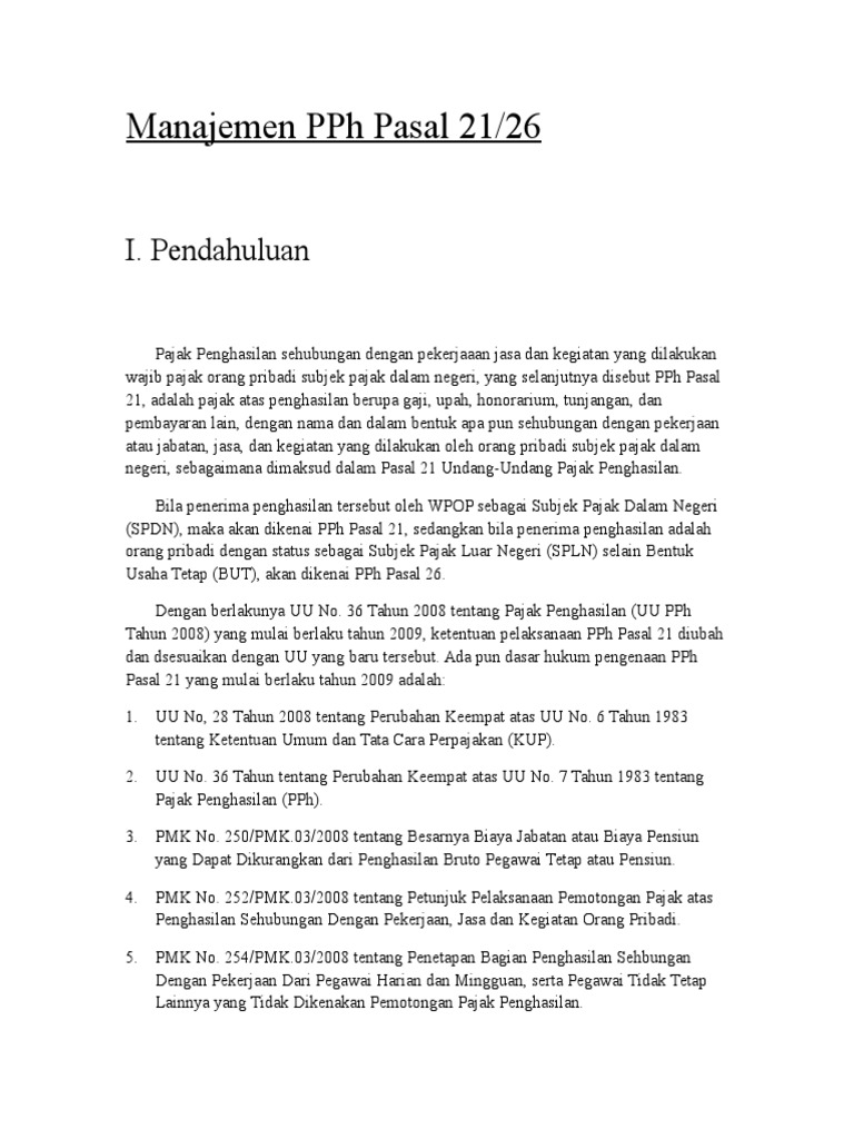 Manajemen Pph Pasal 21 Pdf