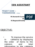 Canteen Assistant: Project Guide: T.Ramakrishna