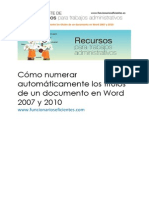 25 - Cómo Numerar Automáticamente Los Títulos de Un Documento Word 2007 y 2010