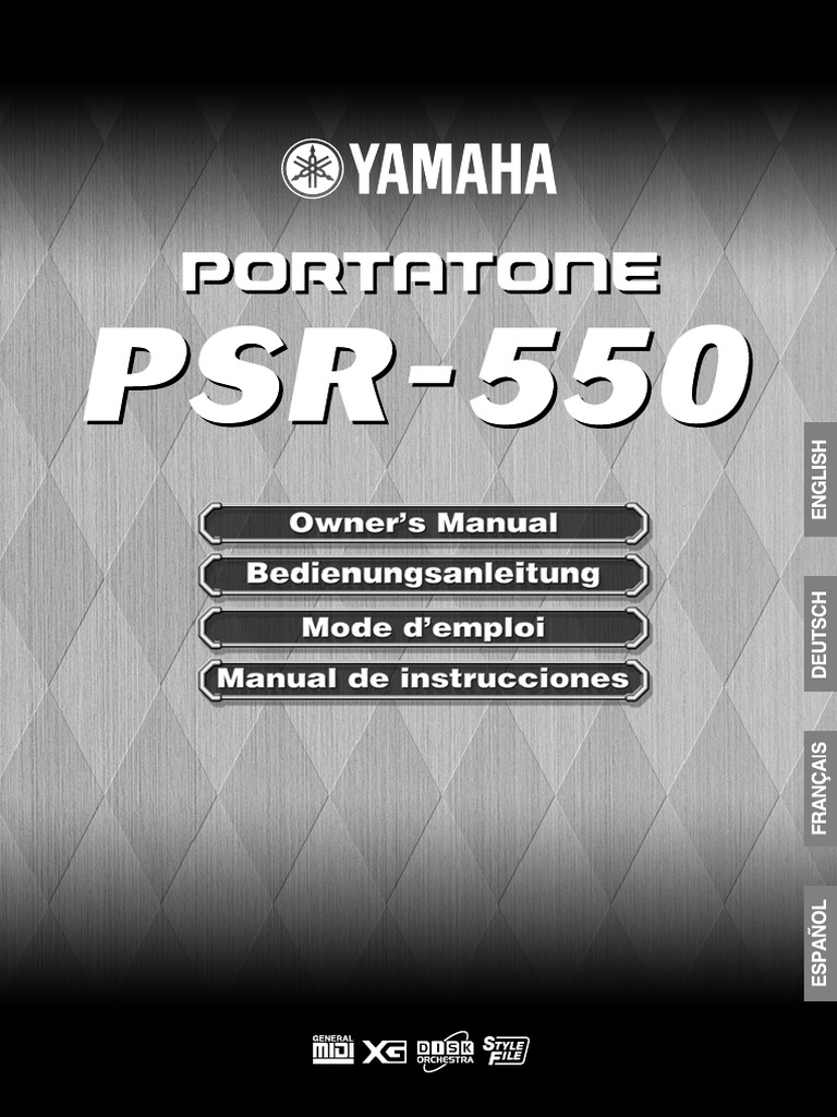 PSR 550 | Sonido | Informática y tecnología de la información