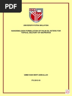 Nanoemulsion Formulation of Palm Oil Esters For