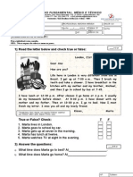 1) Read The Letter Below and Check True or False:: Ensino Fundamental, Médio E Técnico