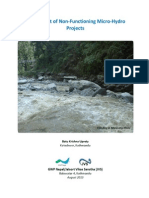 Assessment of Non-Functioning Micro-Hydro Projects