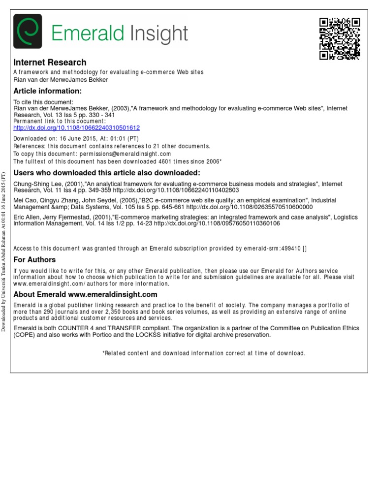 E-commerce Website Evaluation | PDF | Internet | E Commerce