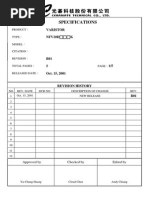 Data Sheet Varistor