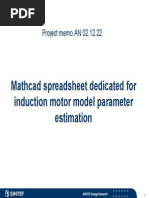 Mathcad Spreadsheet Dedicated For Induction Motor Model Parameter Estimation