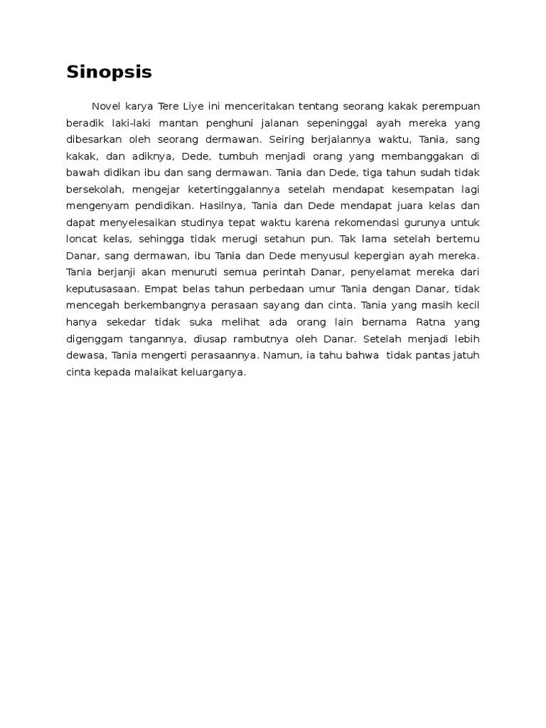 Resensi Novel Tere Liye