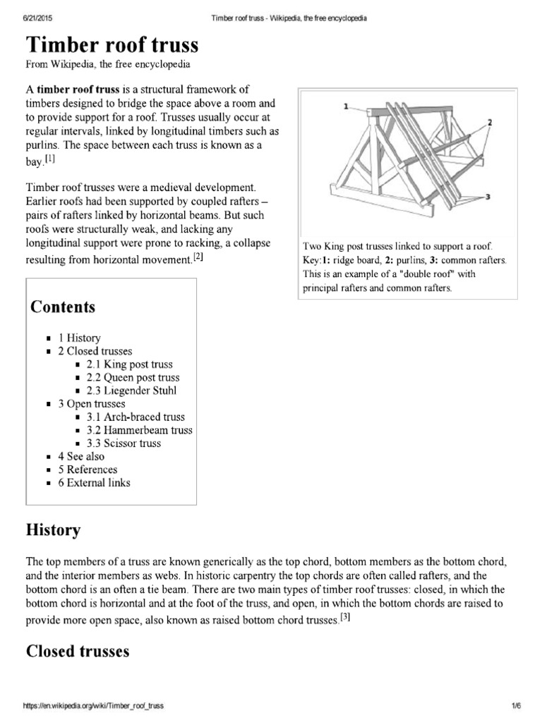 Timber Roof Truss Wiki The Free Encyclopedia