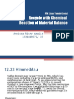 Recycle With Chemical Reaction of Material Balance