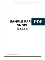 Sample Paper SNGPL Sales: Building Standards in Educational and Professional Testing