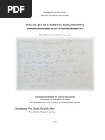 Tese de Mestrado- catalogação de documentos musicais