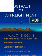 Contract OF Affreightment: BY Capt. K. Kumar