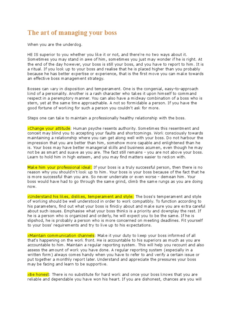 Managing Your Boss Pdf