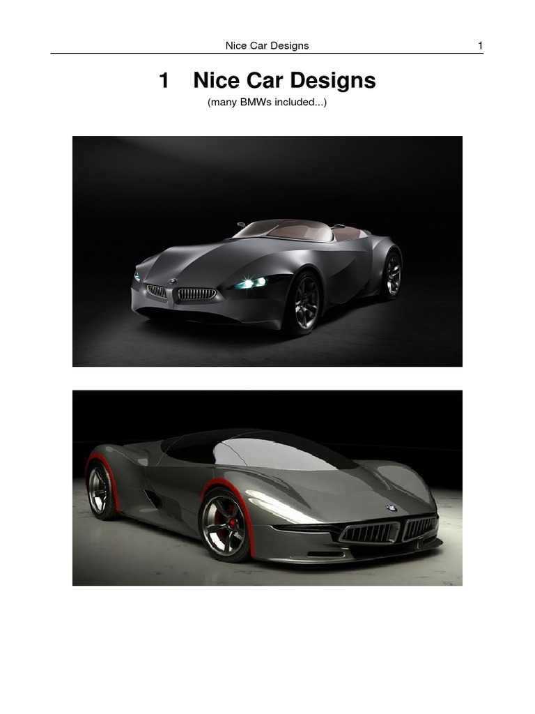 Stunning Car Designs: BMW, Tesla & More | PDF