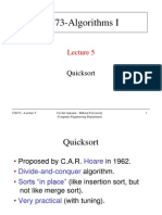 CS473-Algorithms I: Quicksort