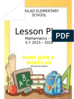 Lesson Plan: Mary Jean A. Bontilao