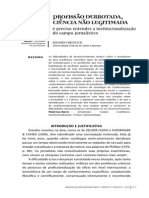 Eduardo Meditsch - Profissao Derrotada, Ciencia Nao Legitimada