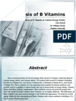 Analysis of B Vitamins in Various Energy Drinks