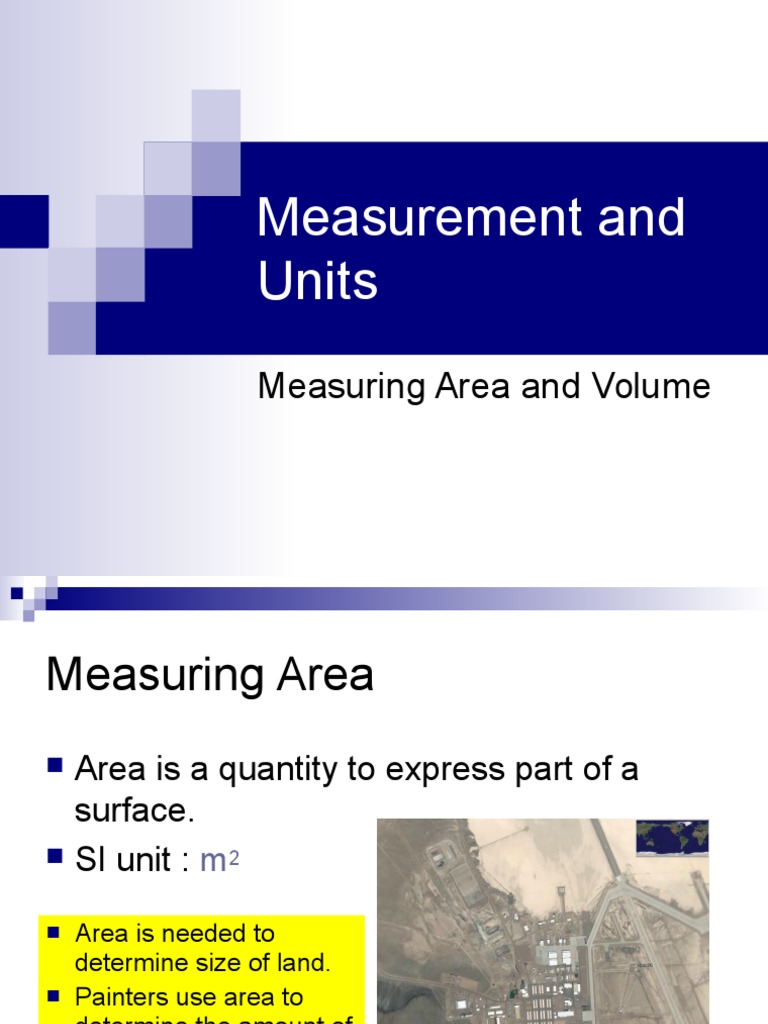 Measurement and Units: Measuring Area and Volume | PDF