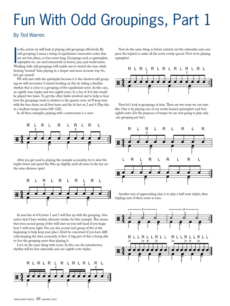 Mastering Odd Note Groupings in Music | PDF | Poetics | Musical ...