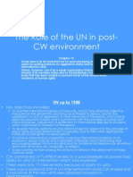 The Role of the UN in Post-CW Environment