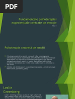 Tema 4 - Fundamentele Psihoterapiei Experientiale Centrate Pe Emotie