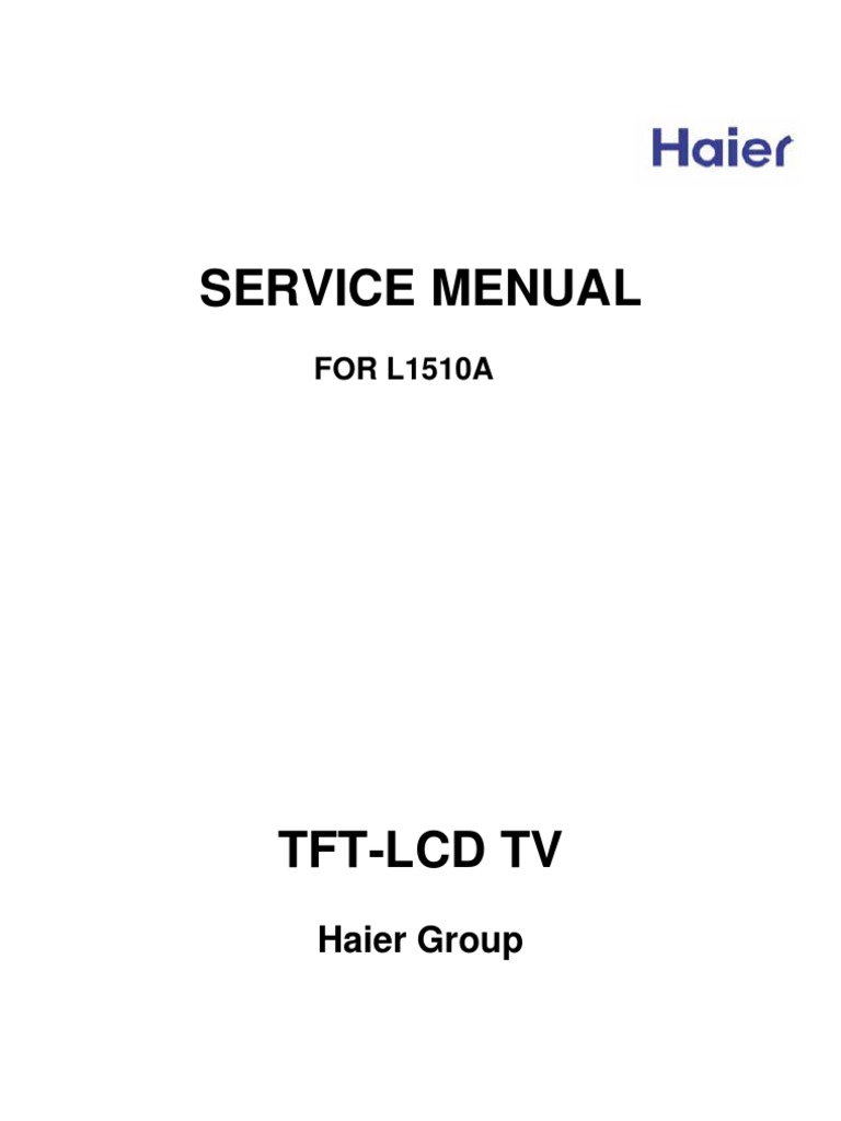 l1510a Lcd Tv Haier | Analog To Digital Converter | Ac Power Plugs And