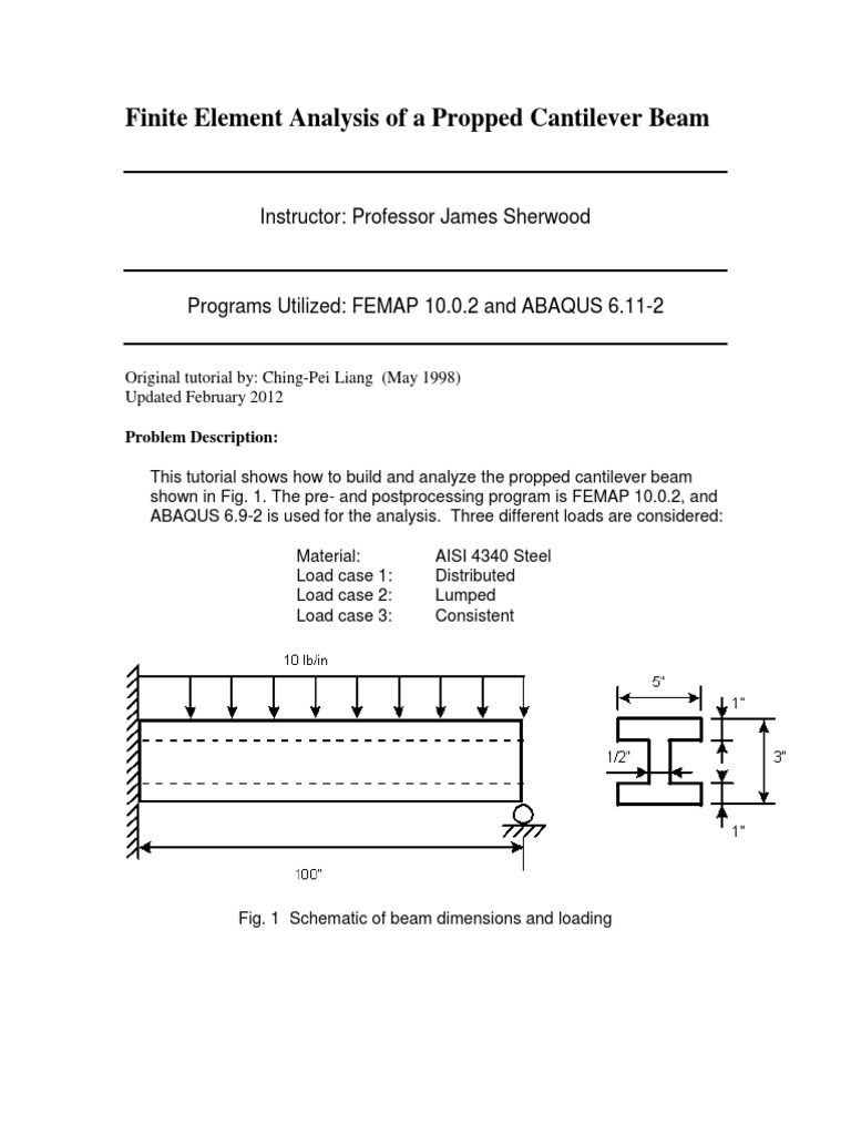 Propped Cantilever Beam Analysis Guide | PDF | Beam (Structure) | Geometry