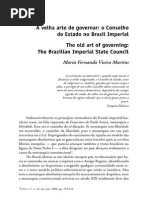 A Velha Arte de Governar - o Conselho de Estado No Brasil Imperial