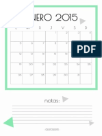 Calendario en Colores Pastel 2015