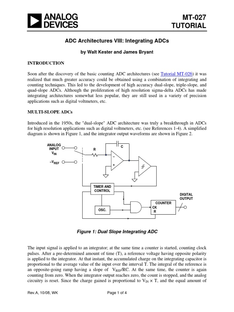 Integrating ADC | PDF | Analog To Digital Converter ...