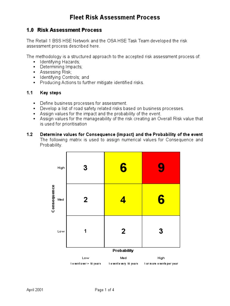 Fleet Risk Assessment Methodology | PDF | Risk Assessment | Risk
