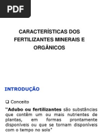 Características Dos Fertilizantes - Gerais
