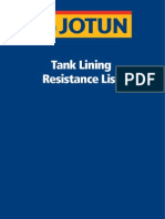 Resistance List Tank Linings, Protective