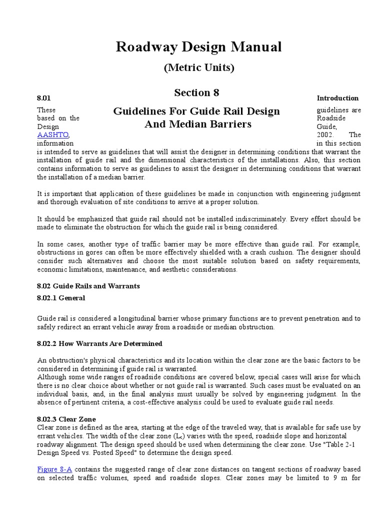 Guide Rail Design Guidelines | PDF | Rail Transport | Controlled Access ...