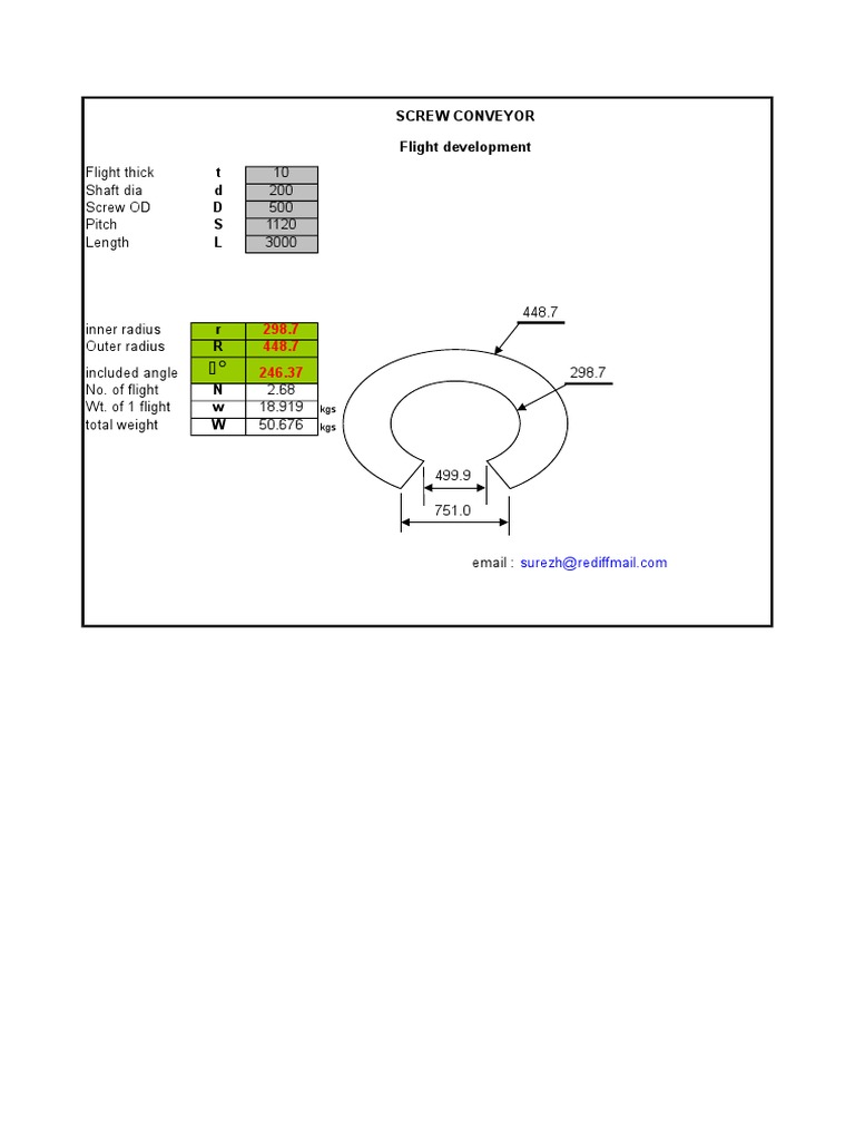 Screw Flight Development Mechanical Engineering Nature