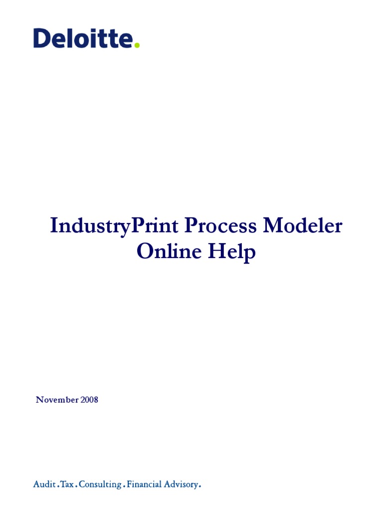 IndustryPrint Process Modeler User Guide PDF Hyperlink Business