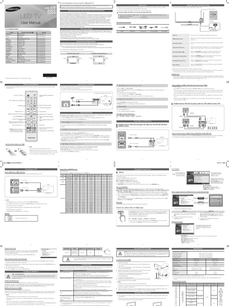 [UE4003-5003-ZL]BN68-04468H-01-ENG-0813_SCMS | Hdmi | Set Top Box