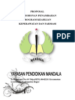 Proposal Penambahan Jurusan Farmasi