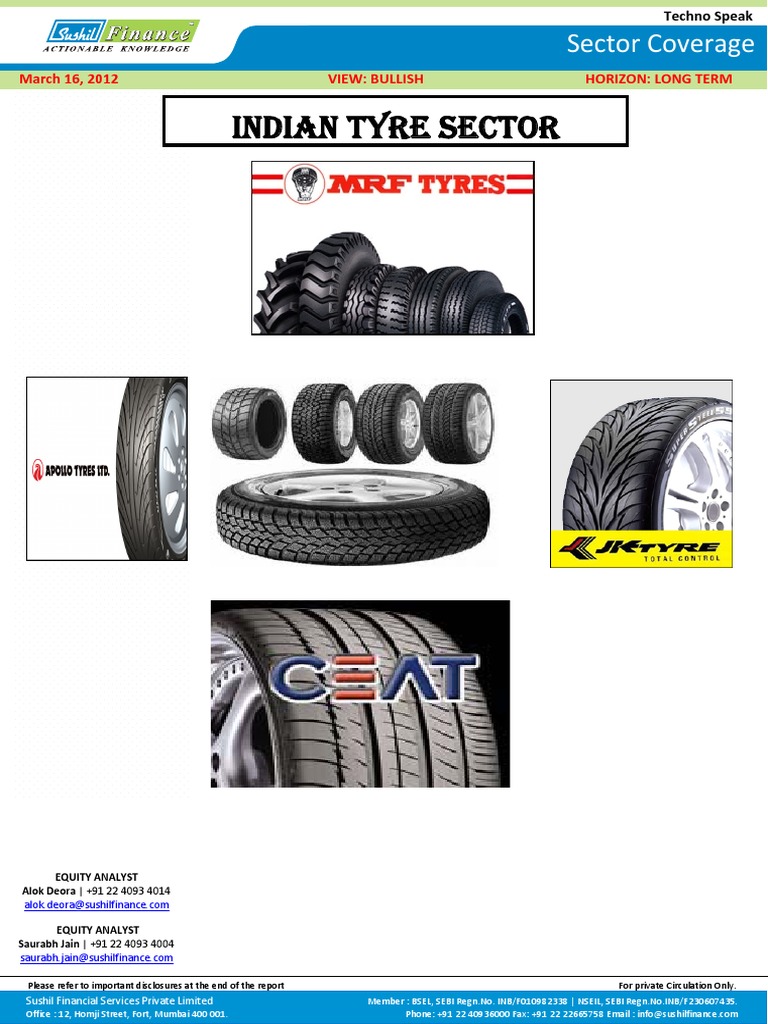 Indian Tyre Industry a review Tire Economic Growth