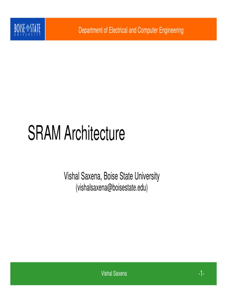 SRAM Architecture | PDF | Computer Memory | Read Only Memory