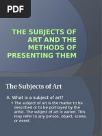 The Subjects of Art and the Methods