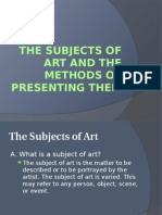 The Subjects of Art and The Methods