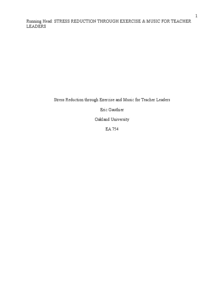 Stress Relief for Teacher Leaders | PDF | Stress Management | Teachers