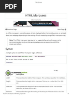 HTML Marquees