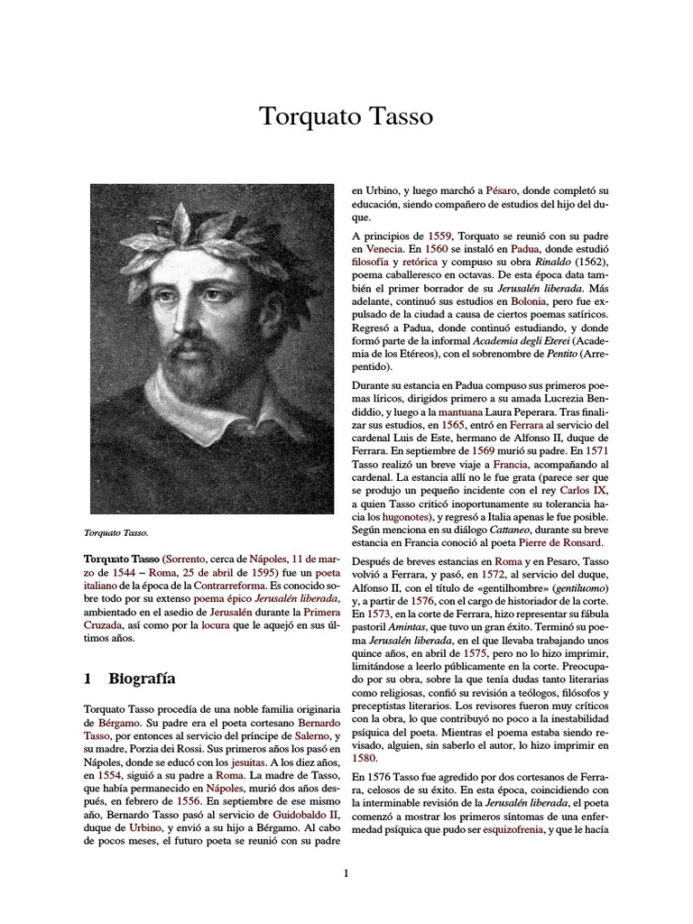 Obra de Torquato Tasso | PDF | Poesía, image size:768x1024
