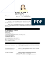 Maria Elena T. Securata Resume