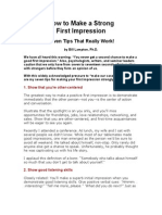 How To Make A Strong First Impression
