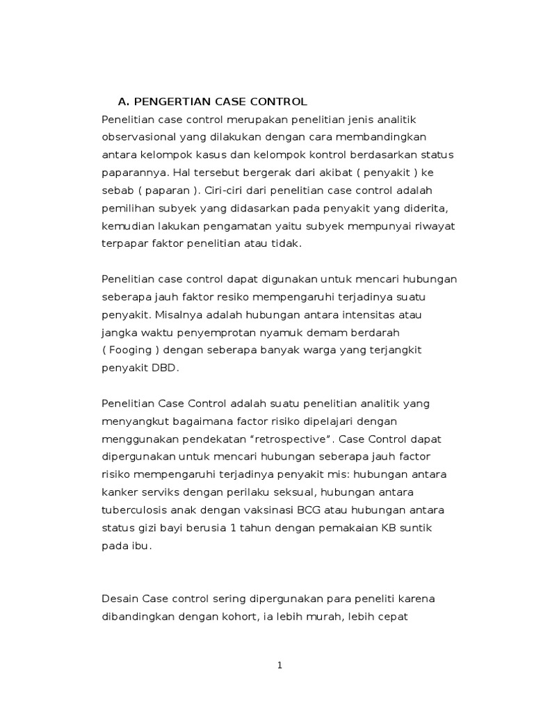 Pengertian Case Control | PDF