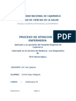 ACV hemorrágico: Proceso de atención de enfermería